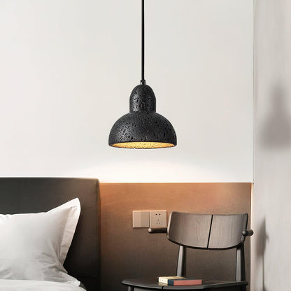 RoyaleGlow Travertine Pendant Light - Modern Natural Stone Hanging Lamp-Royale Basic