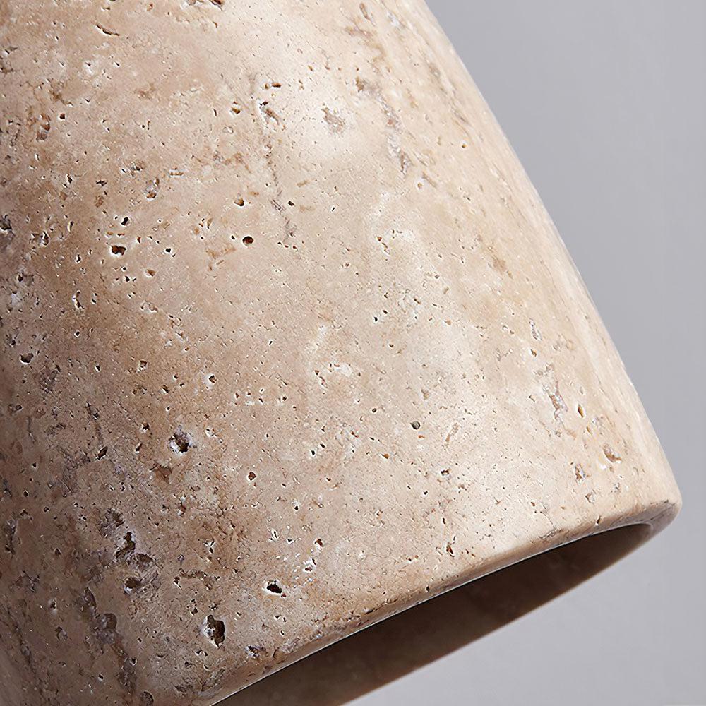 RoyaleGlow Travertine & Wood Pendant Light – Modern Minimalist Ceiling Fixture for Kitchen Island-Royale Basic