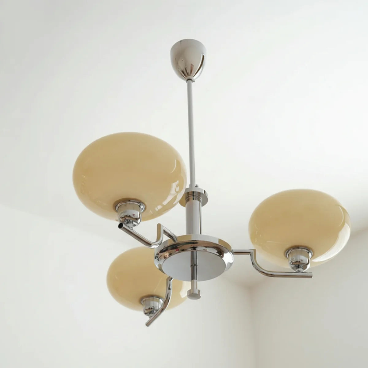 RoyaleGlow Vintage Brass Glass Chandelier Pendant Light - Royale Basic