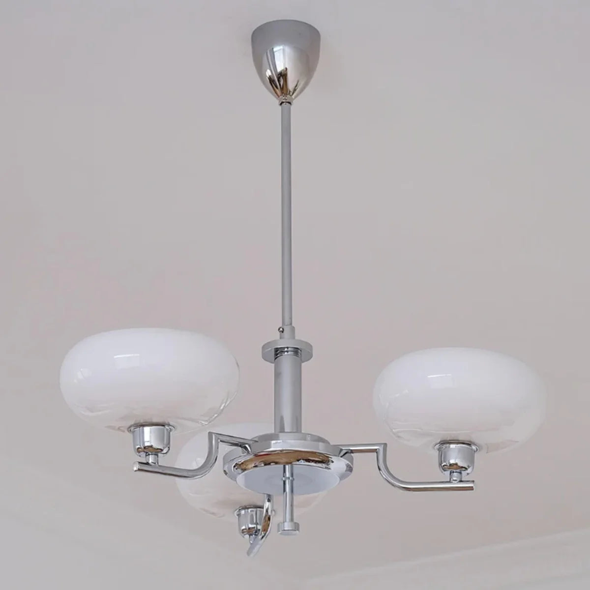 RoyaleGlow Vintage Brass Glass Chandelier Pendant Light - Royale Basic