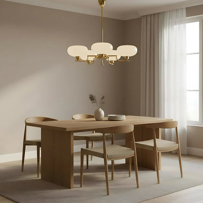 RoyaleGlow Vintage Brass Glass Chandelier Pendant Light - Royale Basic