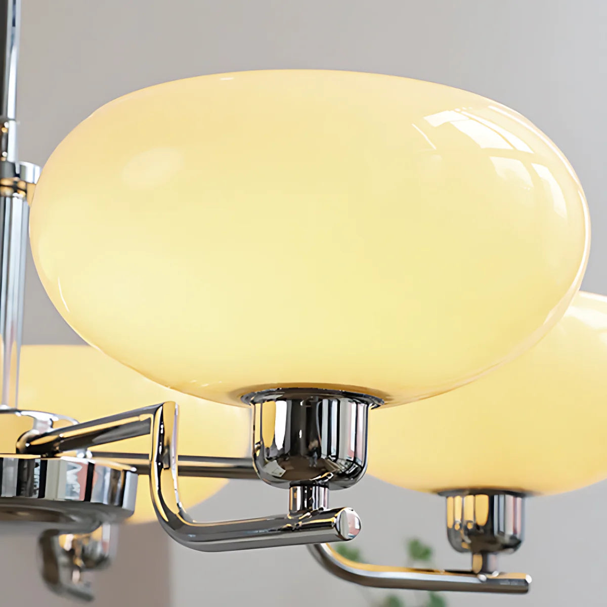 RoyaleGlow Vintage Brass Glass Chandelier Pendant Light - Royale Basic