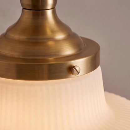 RoyaleGlow Vintage French Flush Mount Glass Ceiling Light Fixture - Royale Basic