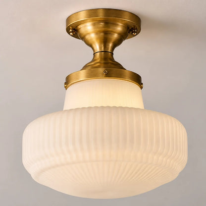 RoyaleGlow Vintage French Flush Mount Glass Ceiling Light Fixture - Royale Basic
