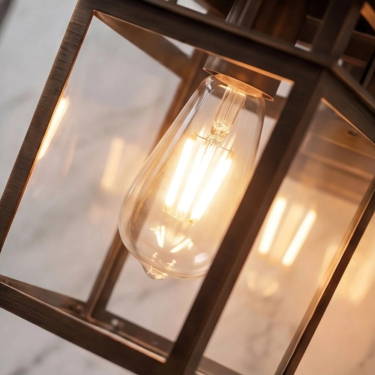 RoyaleGlow Vintage Outdoor Wall Sconce Waterproof Aluminum Glass Porch Light Fixture - Royale Basic