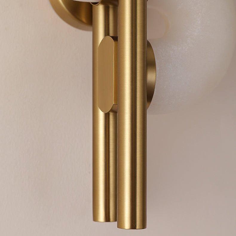 Royelux Alabaster Dual Disc Sconce - Modern LED Wall Light for Hallways-Royale Basic