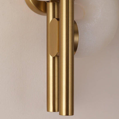 Royelux Alabaster Dual Disc Sconce - Modern LED Wall Light for Hallways-Royale Basic