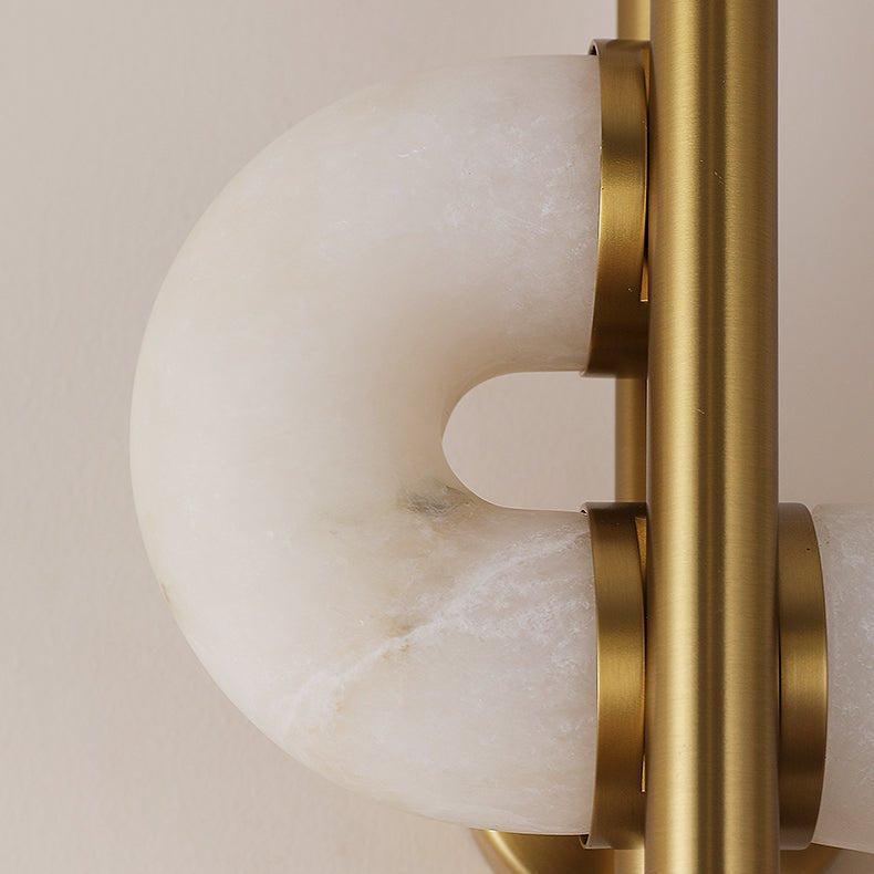 Royelux Alabaster Dual Disc Sconce - Modern LED Wall Light for Hallways-Royale Basic