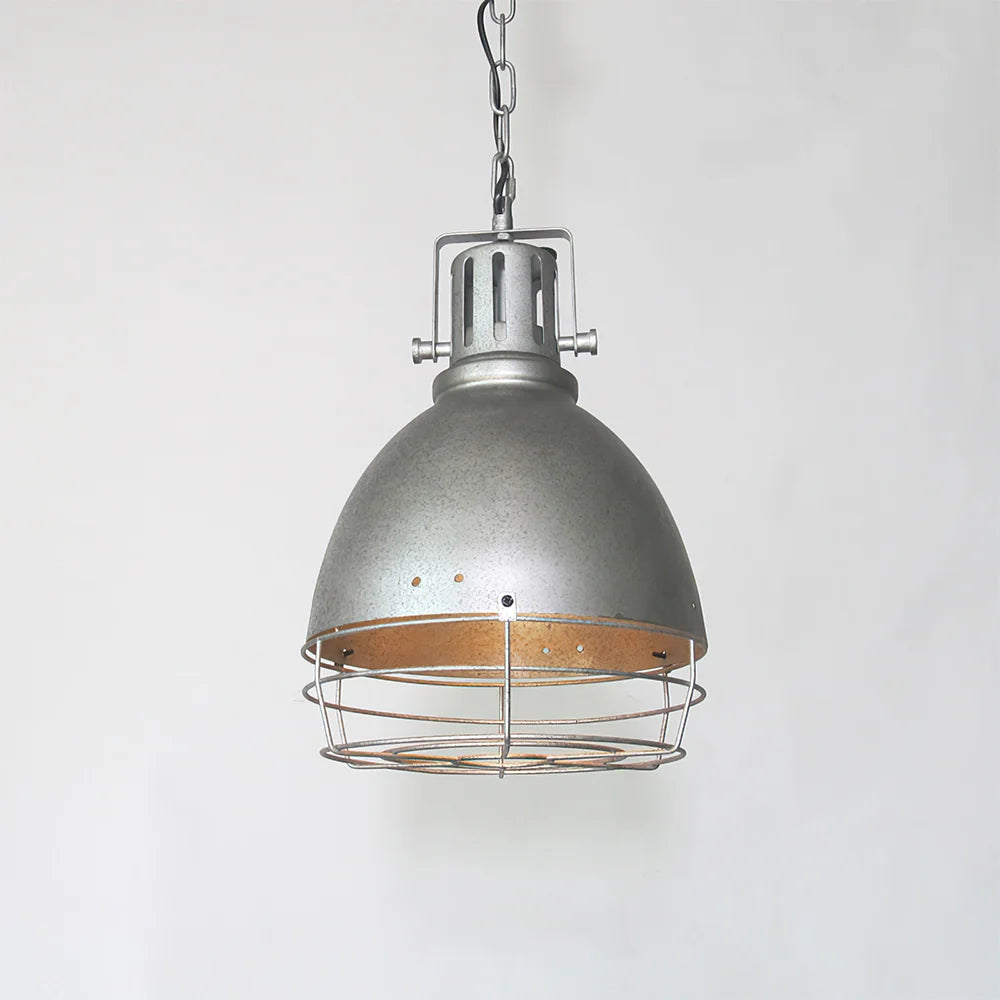 Royelux Industrial Caged Pendant Light Vintage Warehouse Ceiling Lamp - Royale Basic