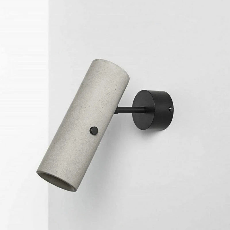 Royelux Minimalist Cement LED Wall Spotlight Grey Swivel Joint - Royale Basic
