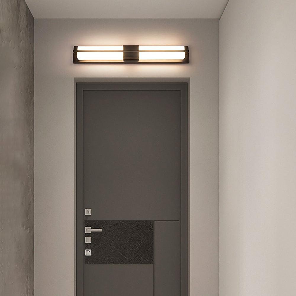 Royelux Modern Alabaster Brass Wall Sconce - Elegant Rectangular LED Lighting for Home-Royale Basic