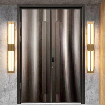 Royelux Modern Alabaster Brass Wall Sconce - Elegant Rectangular LED Lighting for Home-Royale Basic