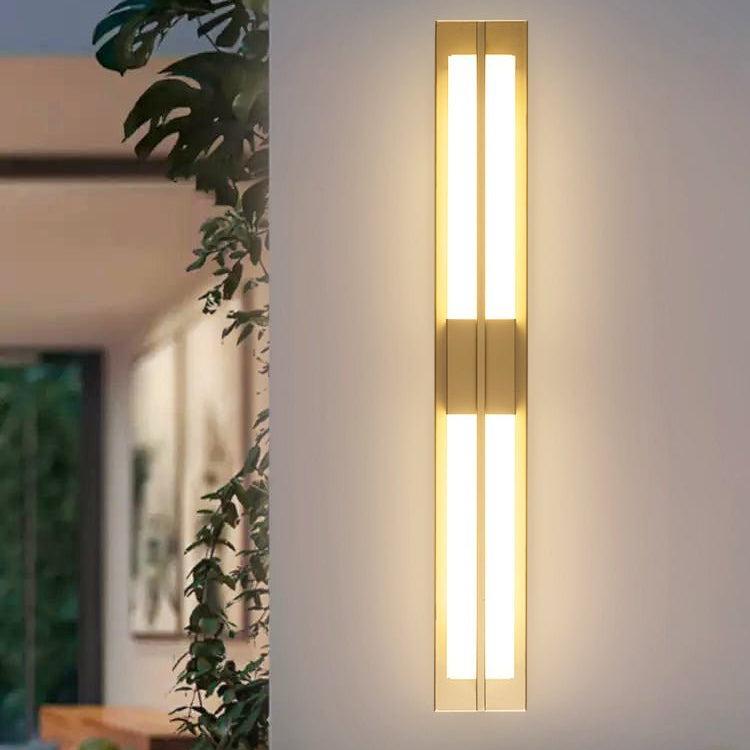 Royelux Modern Alabaster Brass Wall Sconce - Elegant Rectangular LED Lighting for Home-Royale Basic