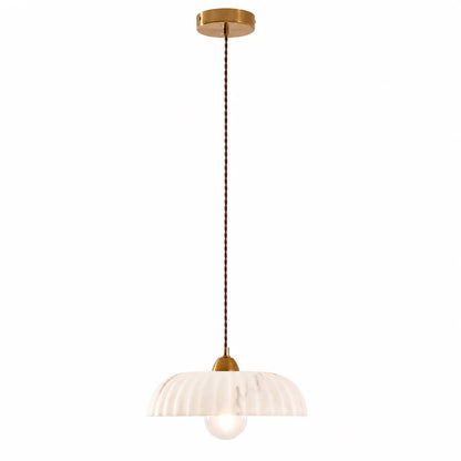Royelux Modern Alabaster Pendant Light Antique Gold Hanging Lamp - Royale Basic