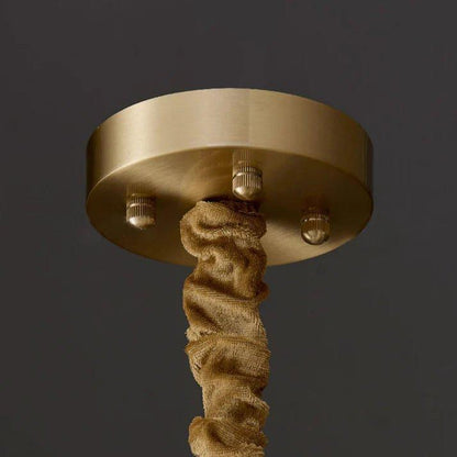 Royelux Modern Brass Alabaster Chandelier | Luxury LED Ring Pendant Light-Royale Basic