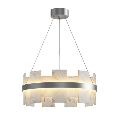 Royelux Modern Brass Chandelier with Natural Alabaster Shade - Modern Luxury Light-Royale Basic