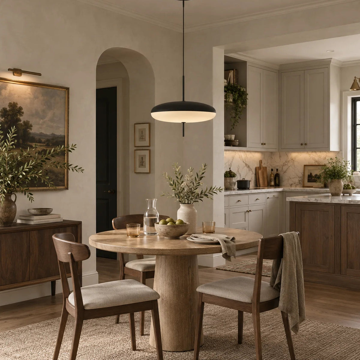 Royelux Modern Disc Pendant Light Fixture For Dining Room - Royale Basic