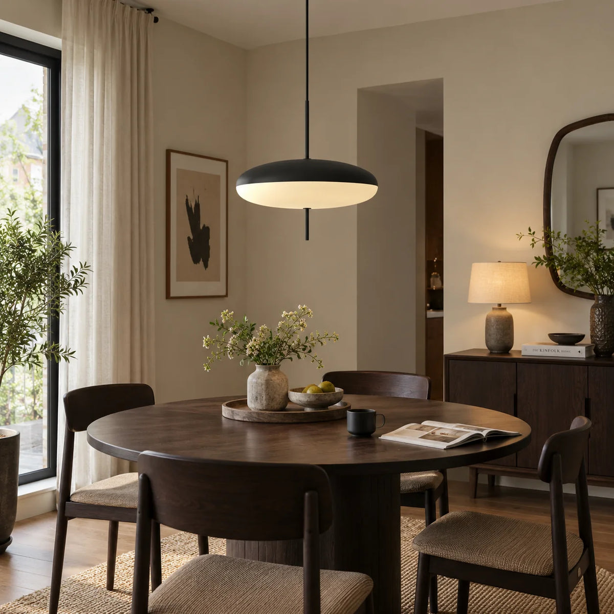 Royelux Modern Disc Pendant Light Fixture For Dining Room - Royale Basic
