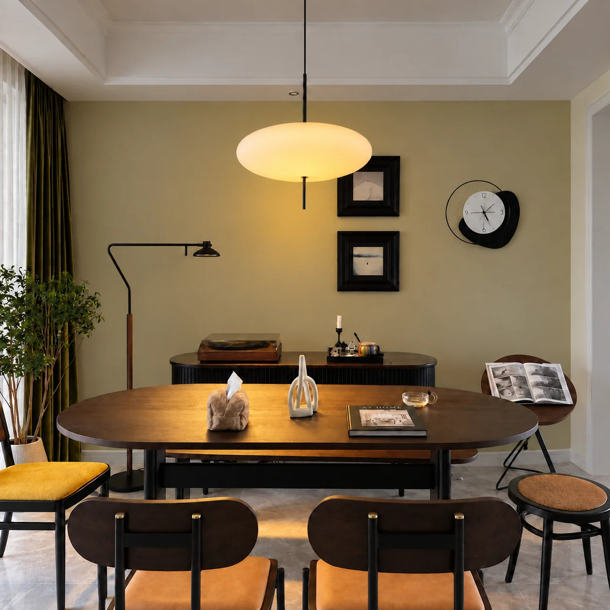 Royelux Modern Disc Pendant Light Fixture For Dining Room - Royale Basic