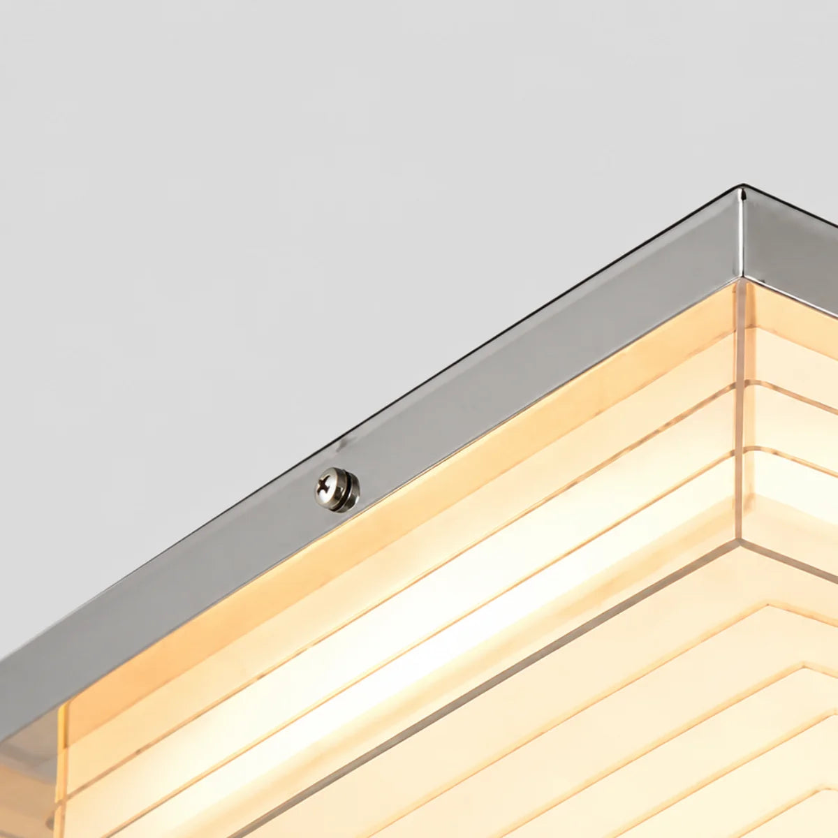 Royelux Modern Glass Cube Flush Mount Ceiling Light Fixture - Royale Basic