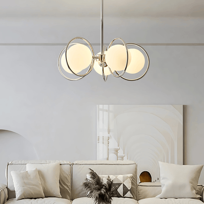 Royelux Modern Glass Globe Chandelier 3 Head Ceiling Light Fixture - Royale Basic