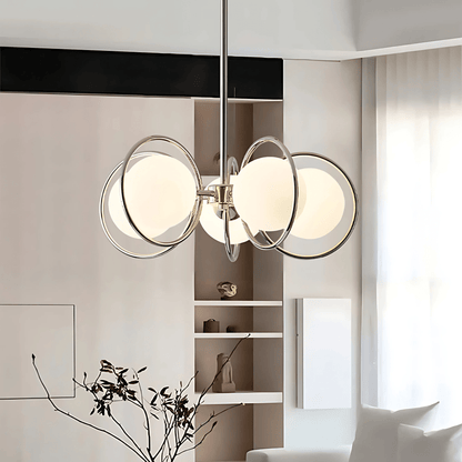 Royelux Modern Glass Globe Chandelier 3 Head Ceiling Light Fixture - Royale Basic