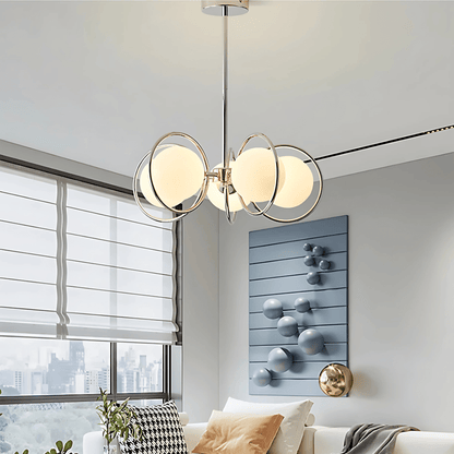 Royelux Modern Glass Globe Chandelier 3 Head Ceiling Light Fixture - Royale Basic