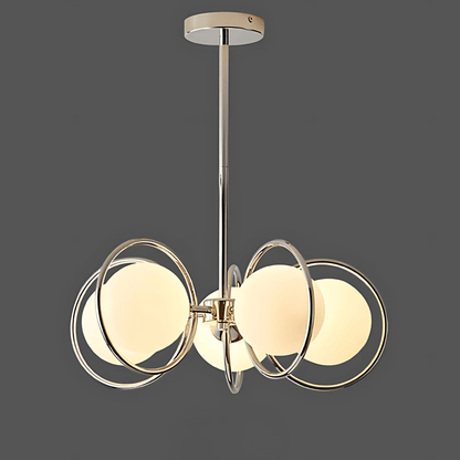 Royelux Modern Glass Globe Chandelier 3 Head Ceiling Light Fixture - Royale Basic