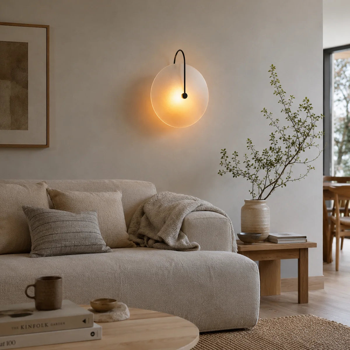 Royelux Modern Glass Wall Lamp Round Indoor Sconce Lighting - Royale Basic