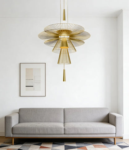 Royelux Modern Iron Wireframe Chandelier Pendant Light GU10 Spotlight - Royale Basic
