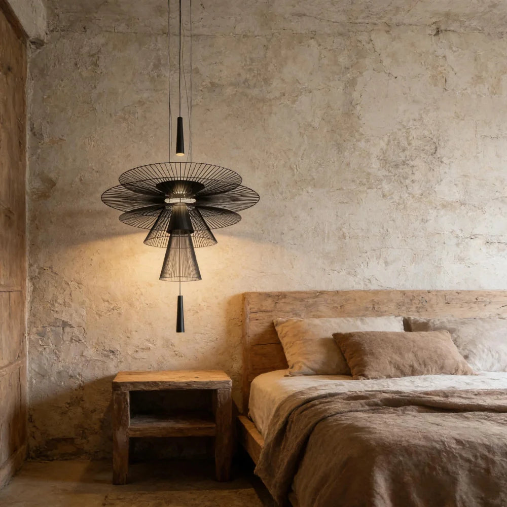 Royelux Modern Iron Wireframe Chandelier Pendant Light GU10 Spotlight - Royale Basic