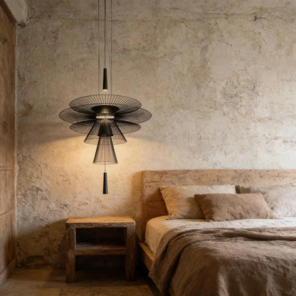 Royelux Modern Iron Wireframe Chandelier Pendant Light GU10 Spotlight - Royale Basic