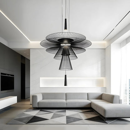 Royelux Modern Iron Wireframe Chandelier Pendant Light GU10 Spotlight - Royale Basic