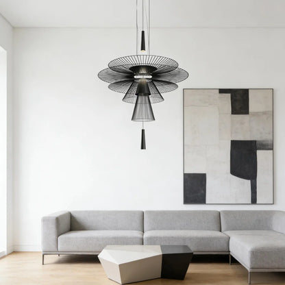 Royelux Modern Iron Wireframe Chandelier Pendant Light GU10 Spotlight - Royale Basic