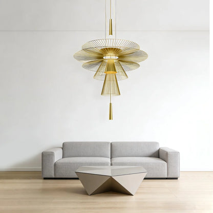 Royelux Modern Iron Wireframe Chandelier Pendant Light GU10 Spotlight - Royale Basic