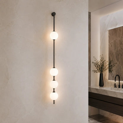 Royelux Modern LED Glass Globe Wall Sconce Three Light Fixture - Royale Basic