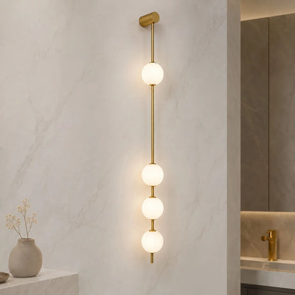 Royelux Modern LED Glass Globe Wall Sconce Three Light Fixture - Royale Basic