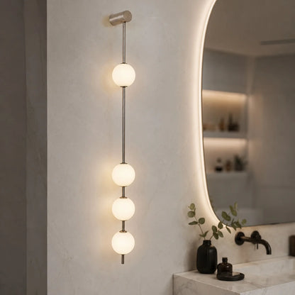 Royelux Modern LED Glass Globe Wall Sconce Three Light Fixture - Royale Basic