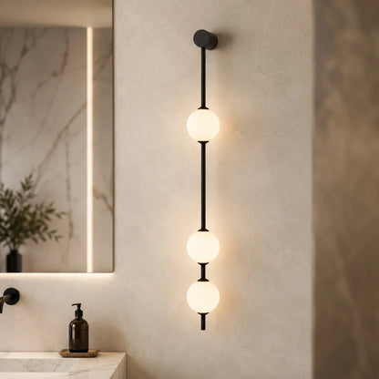 Royelux Modern LED Glass Globe Wall Sconce Three Light Fixture - Royale Basic