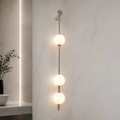 Royelux Modern LED Glass Globe Wall Sconce Three Light Fixture - Royale Basic
