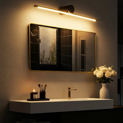 Royelux Modern Linear Dimmable LED Bathroom Vanity Light Bar Copper Wall Mounted Fixture - Royale Basic