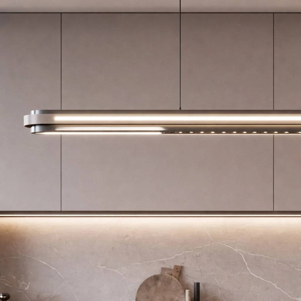 Royelux Modern Linear LED Pendant Light Adjustable Island Lighting For Dining Room - Royale Basic
