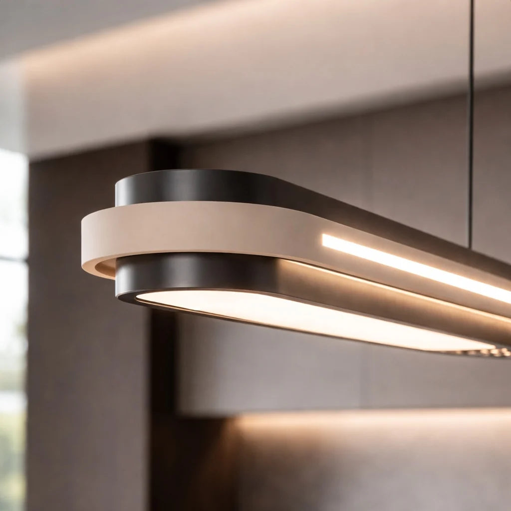 Royelux Modern Linear LED Pendant Light Adjustable Island Lighting For Dining Room - Royale Basic