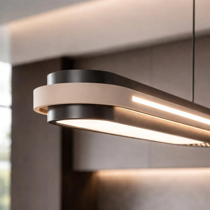 Royelux Modern Linear LED Pendant Light Adjustable Island Lighting For Dining Room - Royale Basic