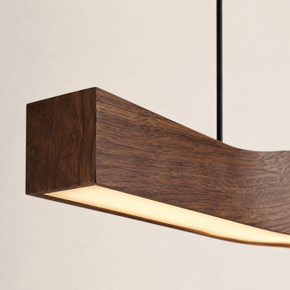 Royelux Modern Linear Wooden LED Pendant Light For Kitchen Island - Royale Basic