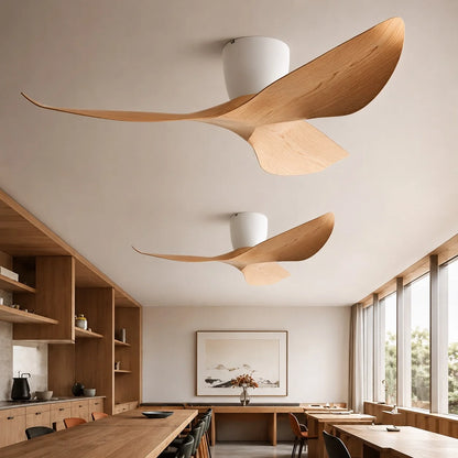 Royelux Modern Low Profile Flush Mount Ceiling Fan with Remote Control - Royale Basic