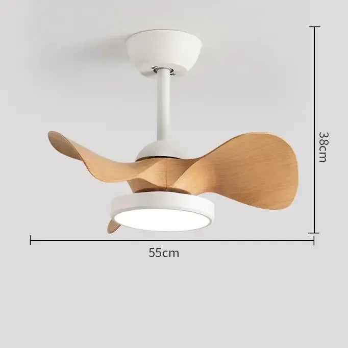 Royelux Modern Small Ceiling Fan with LED Light & Remote for Bedroom & Nursery-Royale Basic