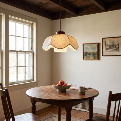 Royelux Scandinavian Pleated Fabric Pendant Light Tiered Hanging Lamp - Royale Basic