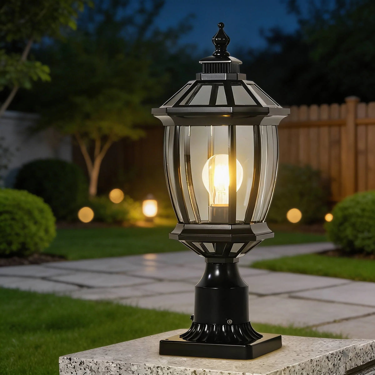Royelux Solar Outdoor Pillar Light Waterproof LED Garden Post Lamp - Royale Basic