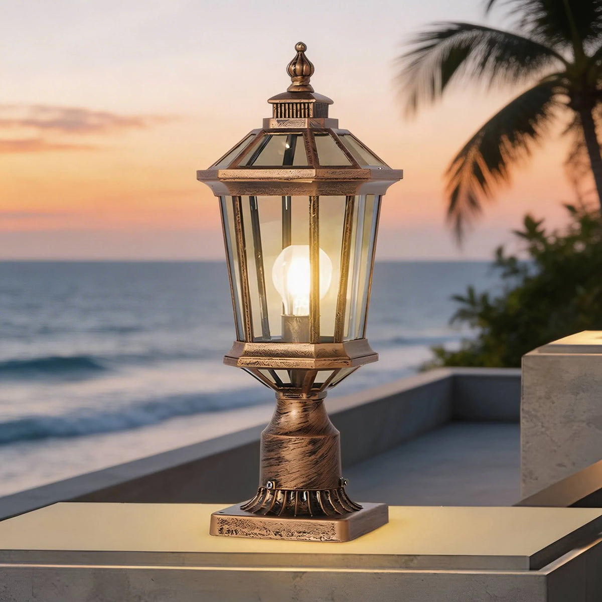Royelux Solar Outdoor Pillar Light Waterproof LED Garden Post Lamp - Royale Basic